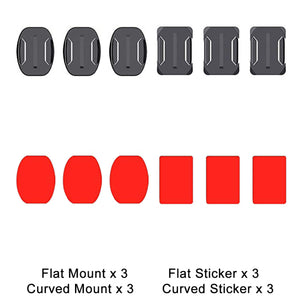 Flat Curved Adhesive Mounts Sticker Mount for GoPro Hero 8 Black 7 6 5 Xiaomi Yi 4K Mijia SJCAM Action Camera Go Pro Accessories