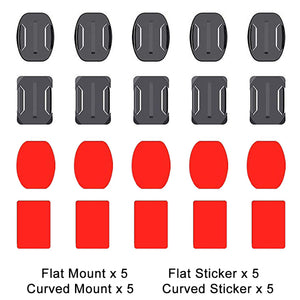 Flat Curved Adhesive Mounts Sticker Mount for GoPro Hero 8 Black 7 6 5 Xiaomi Yi 4K Mijia SJCAM Action Camera Go Pro Accessories