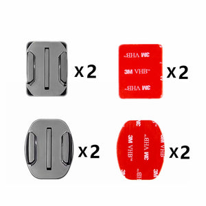 4 PCS Flat Curved Mount Set Sticker 3M Adhesive for Gopro Hero 10 9 8 7 6 5 4 Yi 4K Action Camera For Go pro Accessories GP10