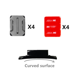 4 PCS Flat Curved Mount Set Sticker 3M Adhesive for Gopro Hero 10 9 8 7 6 5 4 Yi 4K Action Camera For Go pro Accessories GP10