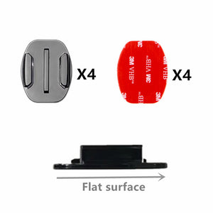 4 PCS Flat Curved Mount Set Sticker 3M Adhesive for Gopro Hero 10 9 8 7 6 5 4 Yi 4K Action Camera For Go pro Accessories GP10