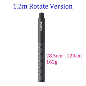 Insta360 ONE X2 Invisible Selfie Stick For GO 2 / ONE RS / R 70cm 1.2m Carbon Fiber Extension Rod Insta 360 ONE X 2 Accessory